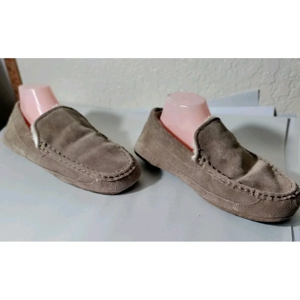 Eddie‎ bauer Jason mens slippers size 13 leather suede brown with rubber sole